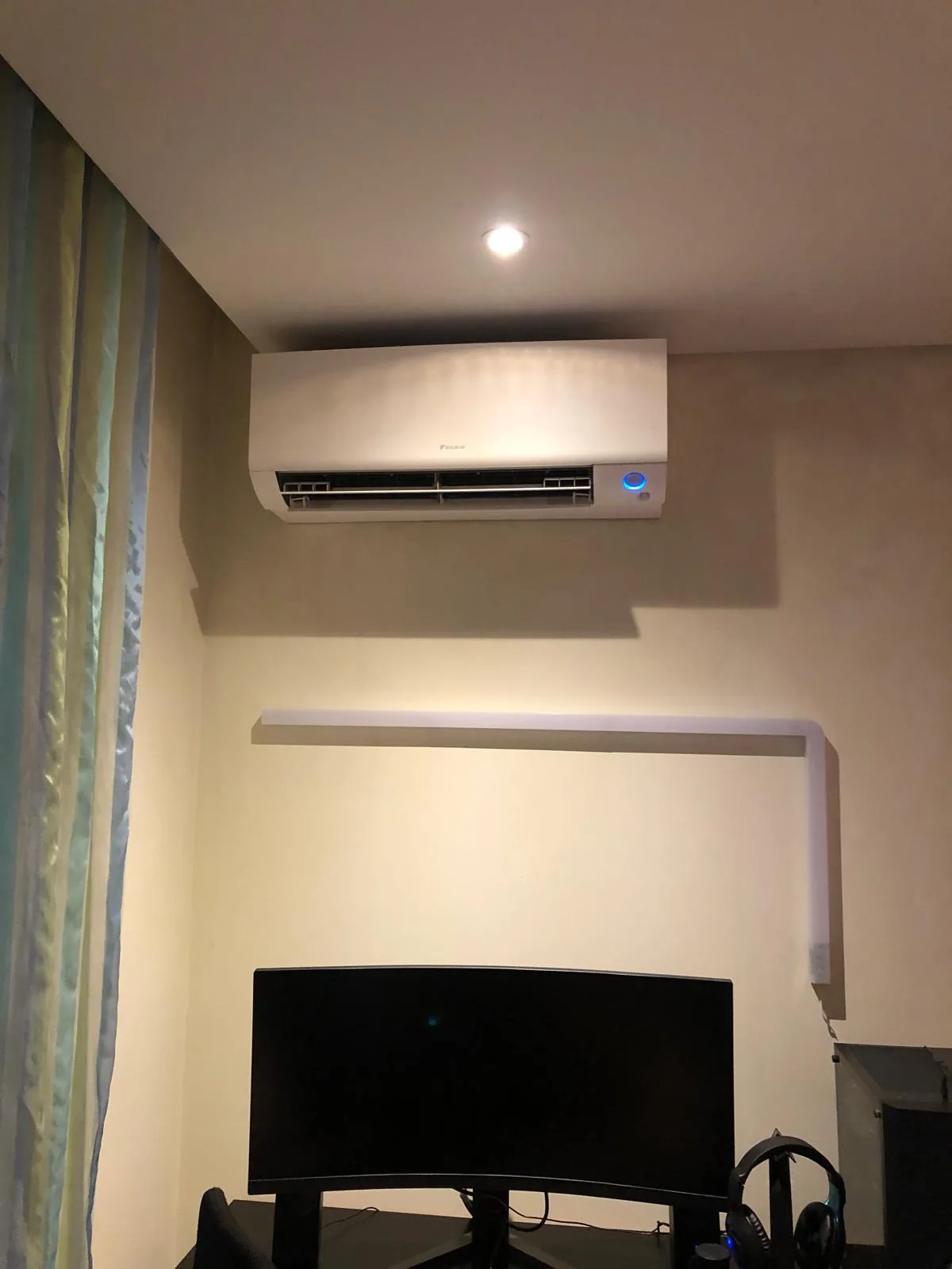 Ar condicionado instalado numa sala